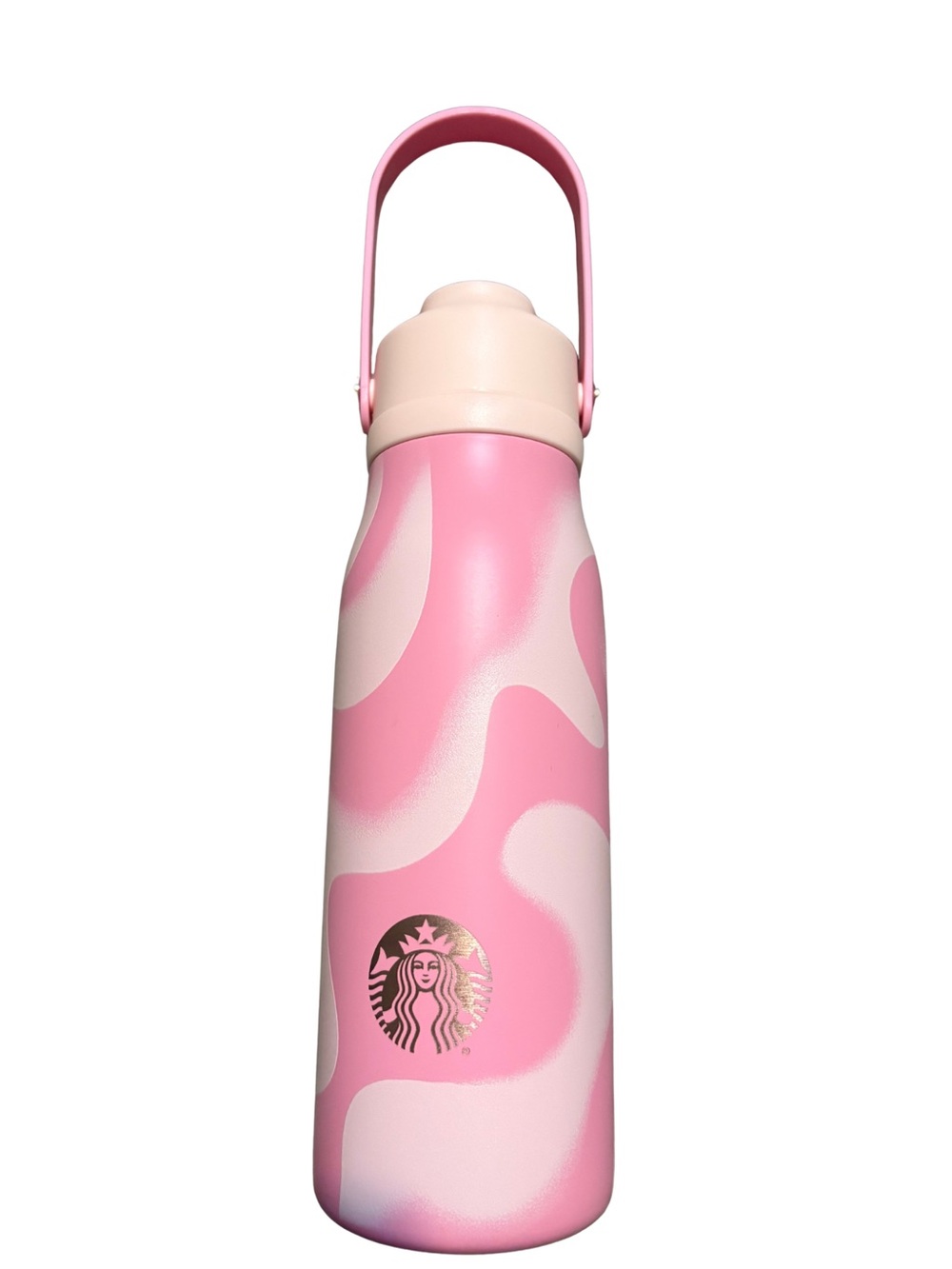 Starbucks Pink Swirl Bottle with Handle